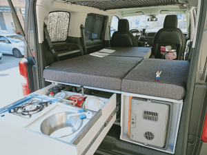 Colchon para mueble camper a medida en tres partes